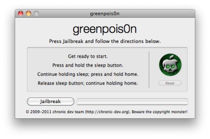Jailbreak untethered per iOS 4.2.1 con greenpois0n (guida)