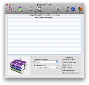 Simplyrar: gestore di .rar per MacOsx