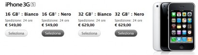 Calo di prezzo per l’iPhone 3GS