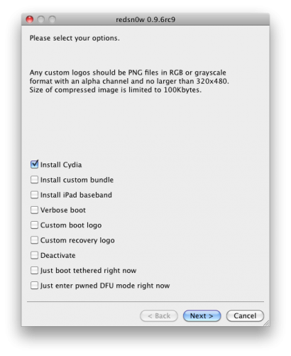 Jailbreak untethered su iPhone/iPad/iPod Touch e Apple TV con iOS 4.3.2 (Redsn0w Mac – Win)