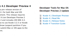 Xcode 4.1 disponibile al download